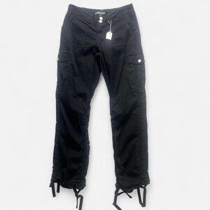 I am GIA Black cargo pants with side ties